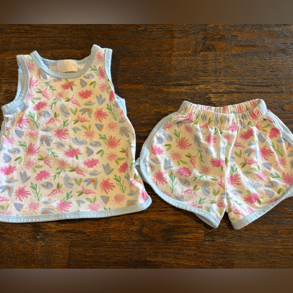 Floral Kids Tank and Shorts Set
